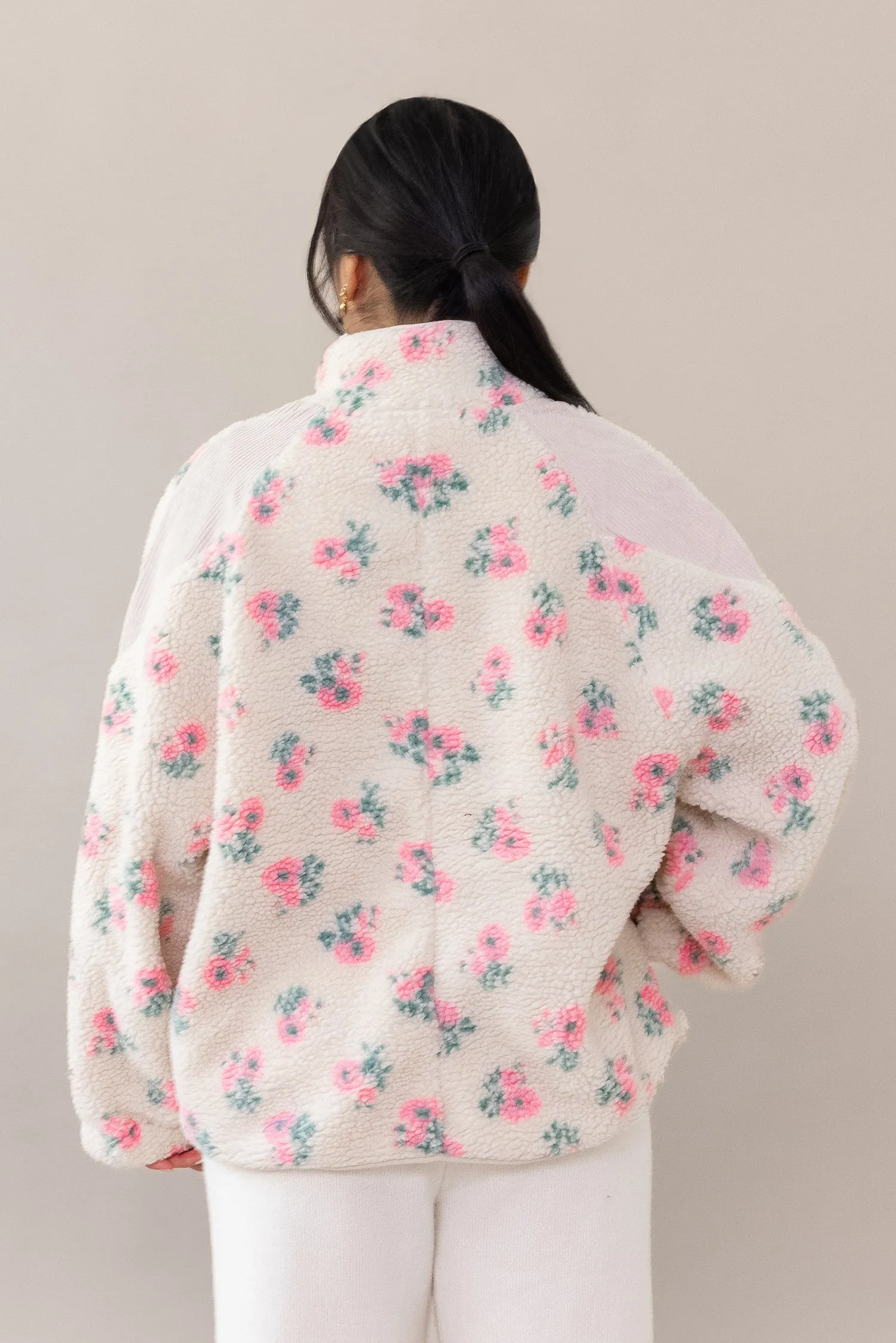 Peonies Fleece Jacket