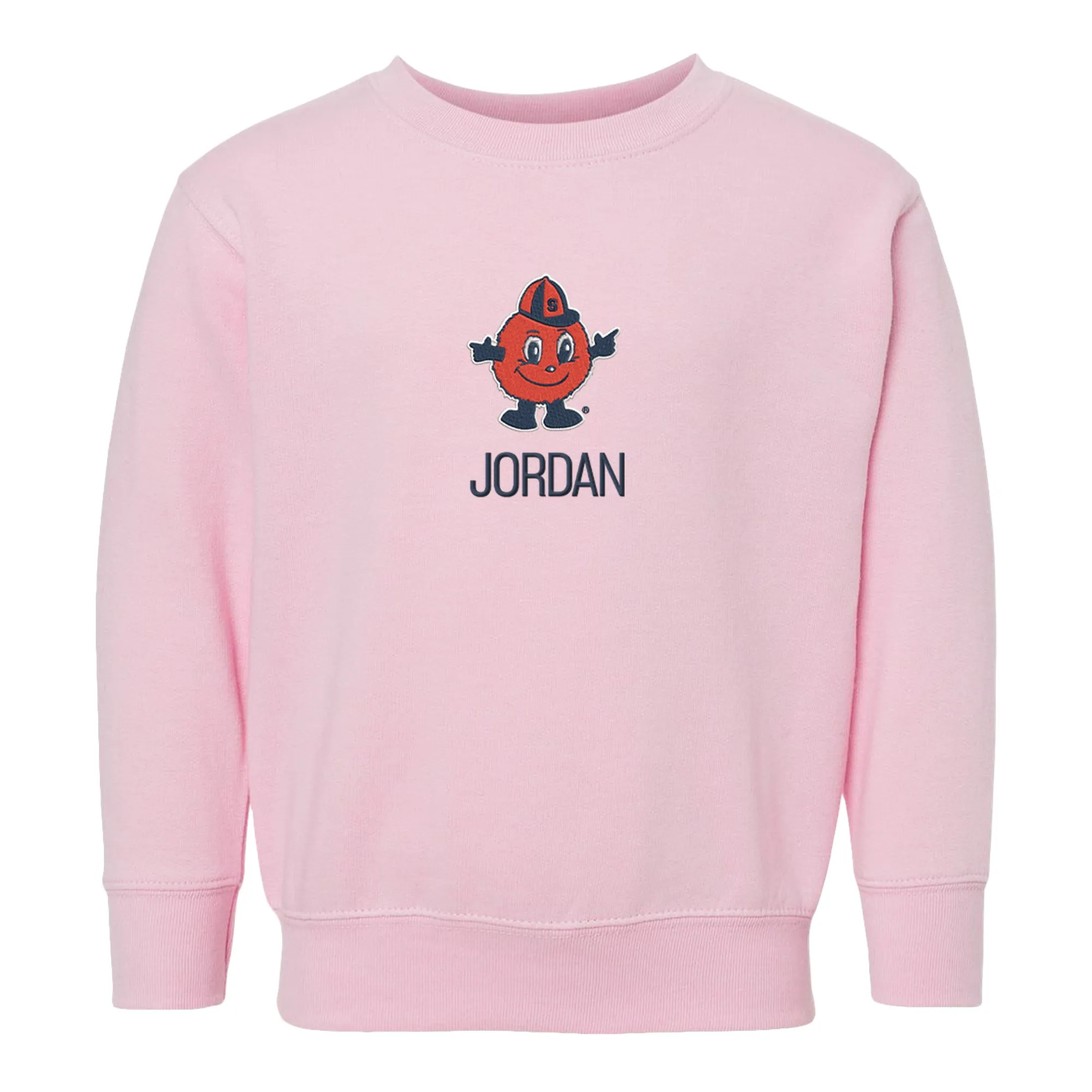 Personalized Syracuse Orange Otto Toddler Crewneck Sweatshirt