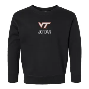 Personalized Virginia Tech Hokies Toddler Crewneck Sweatshirt