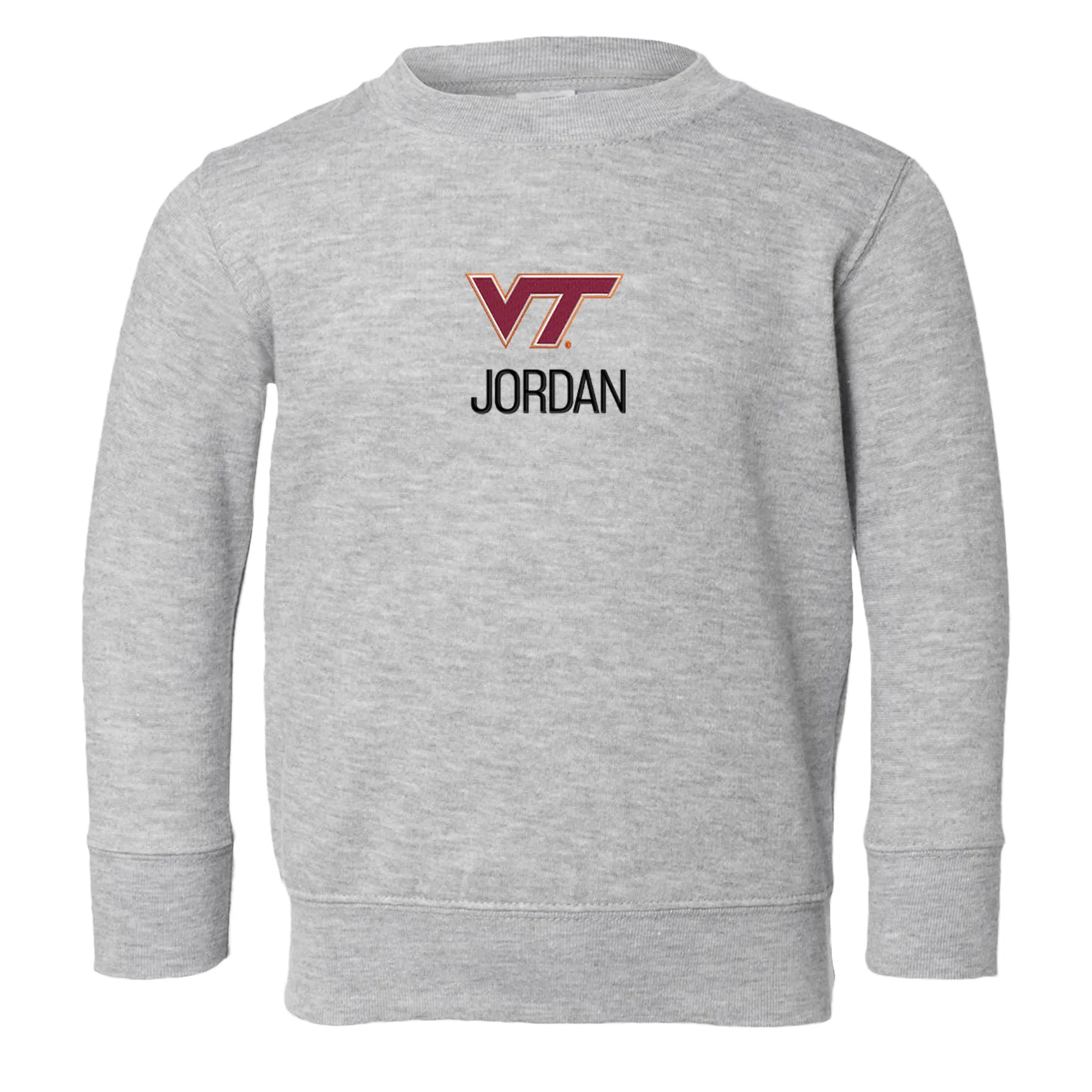 Personalized Virginia Tech Hokies Toddler Crewneck Sweatshirt