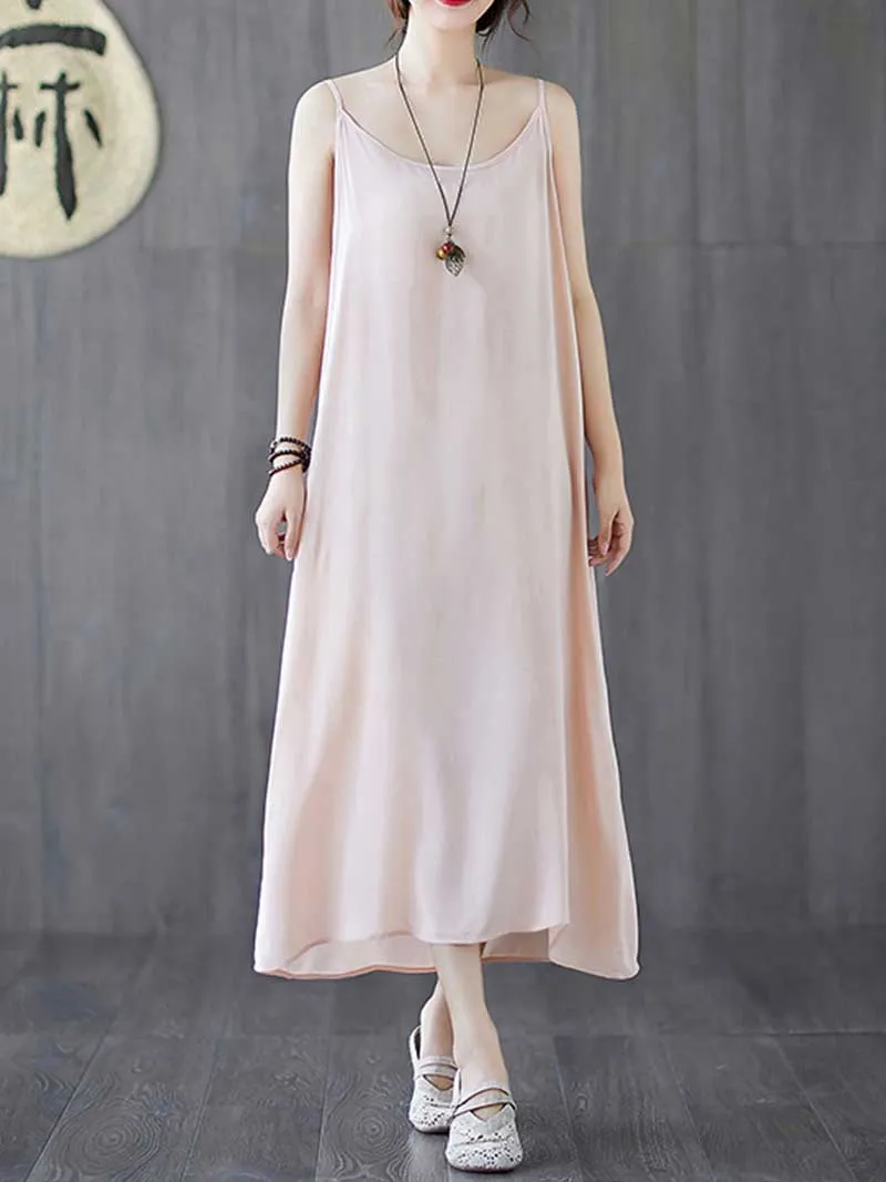 Plain Cotton Slip Dress