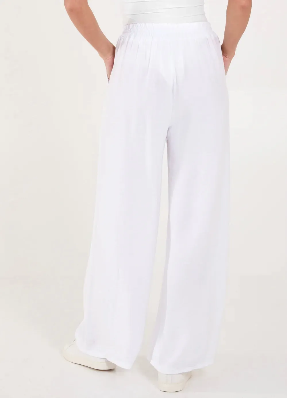 Plain Wide Leg Trousers With Pockets (5 Colours)