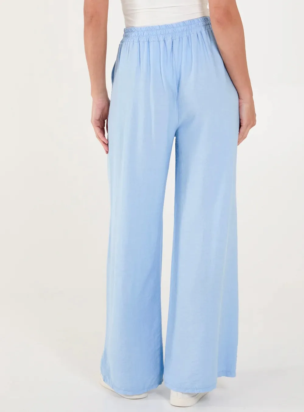 Plain Wide Leg Trousers With Pockets (5 Colours)