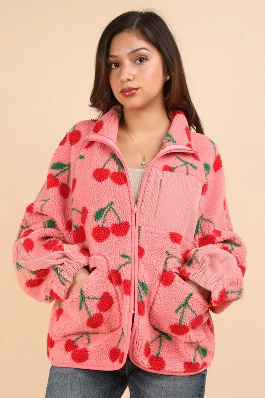 Quinn Printed Fleece Jacket