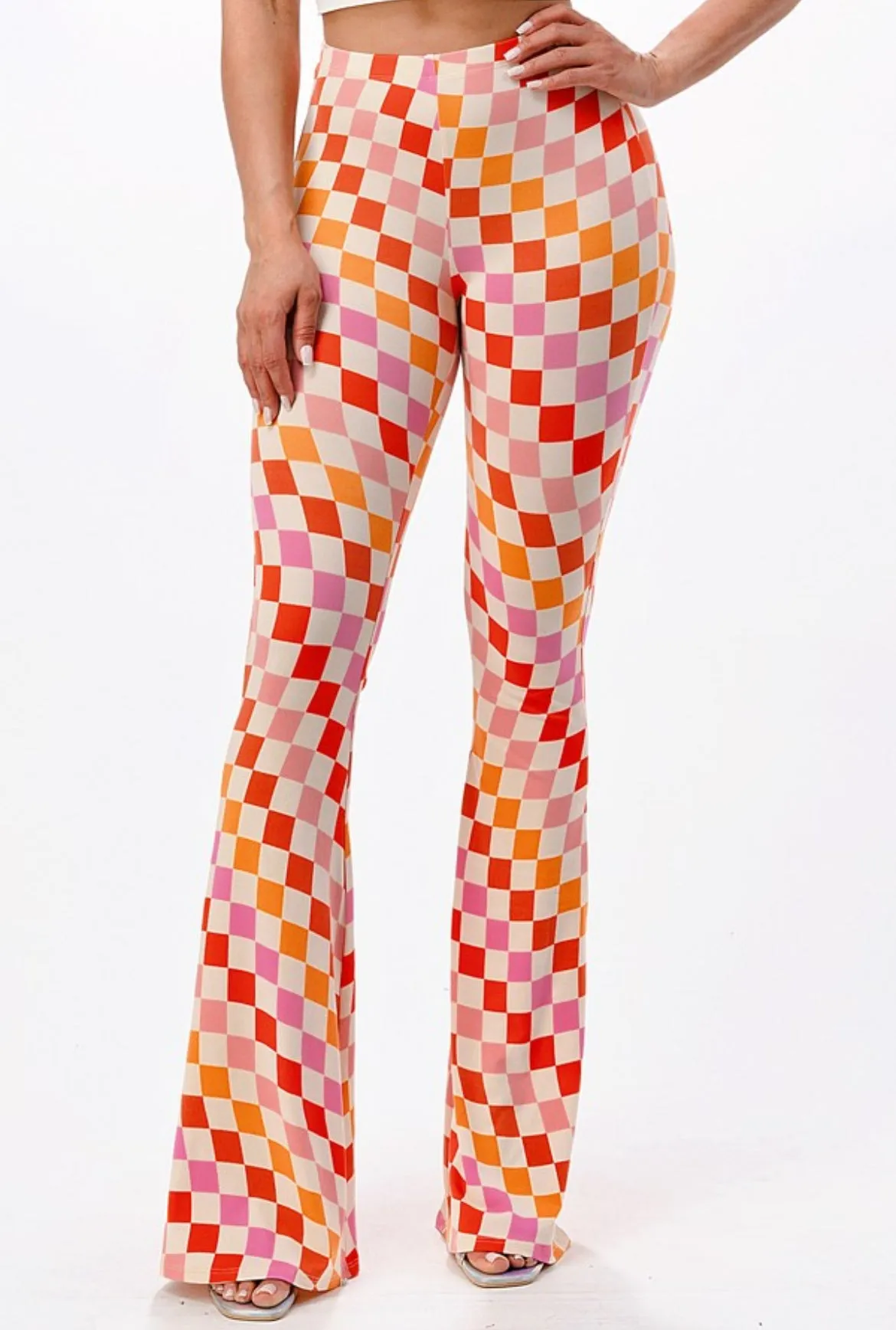 “Retro” High Waisted Flared Pants