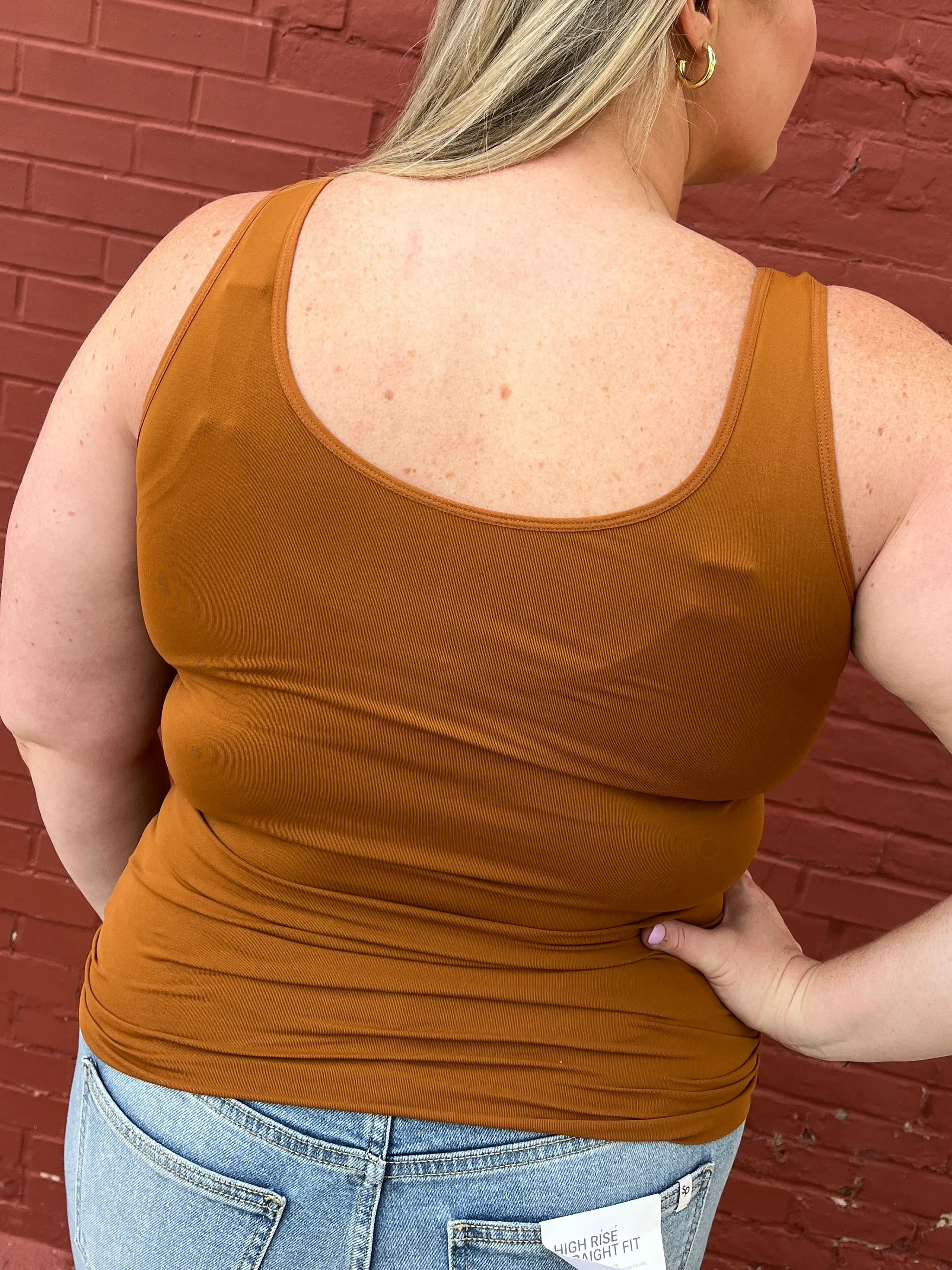 Reversible Layer Tank - Caramel