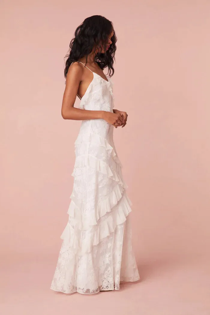 Rialto Lace Maxi Dress ~ Ivory