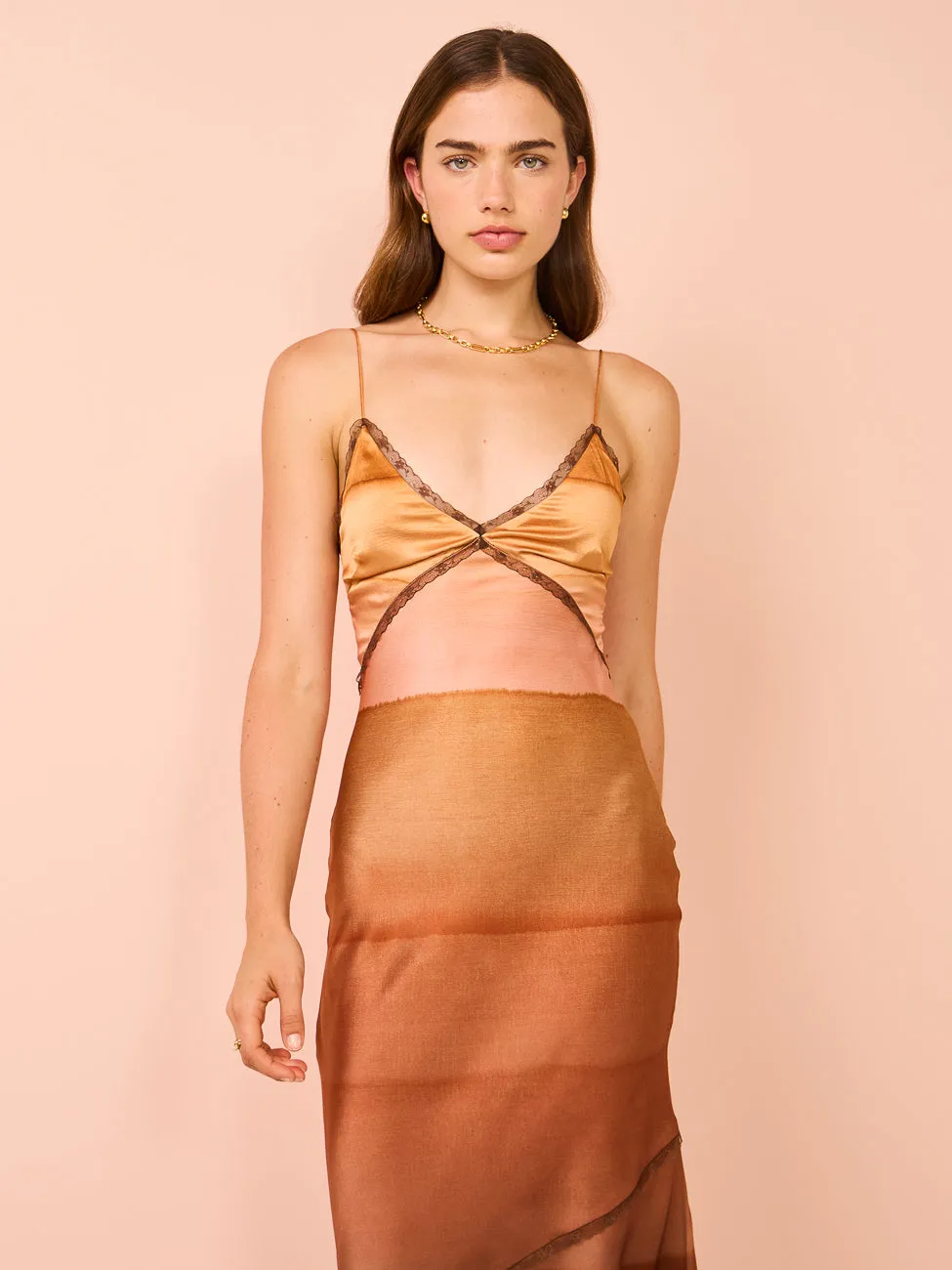 Sir The Martina V Neck Slip Dress in Ombre