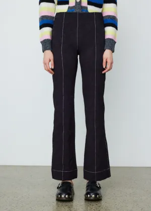 Stretch Jacquard Flared Pants