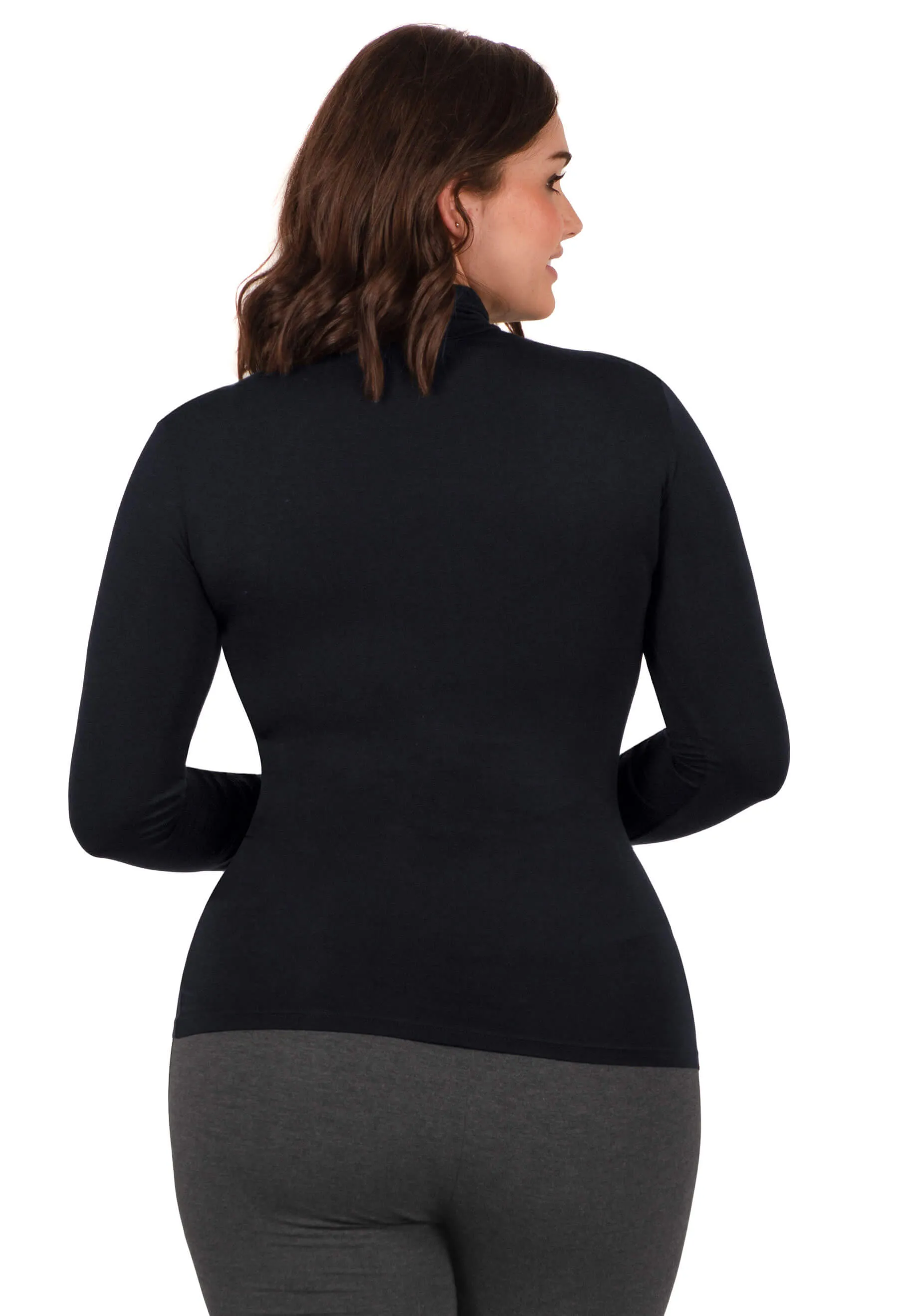 Super Soft Modal Turtleneck Thermal Top - 2 Pack