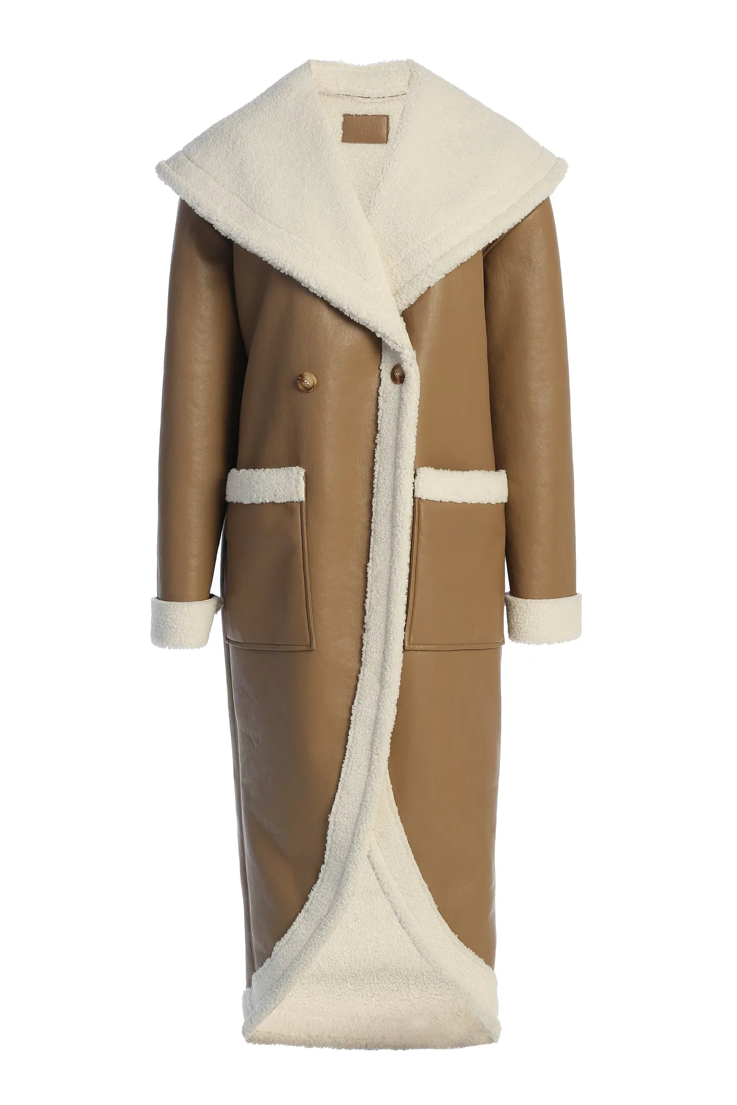 Tan Jaida Reversible Teddy Coat