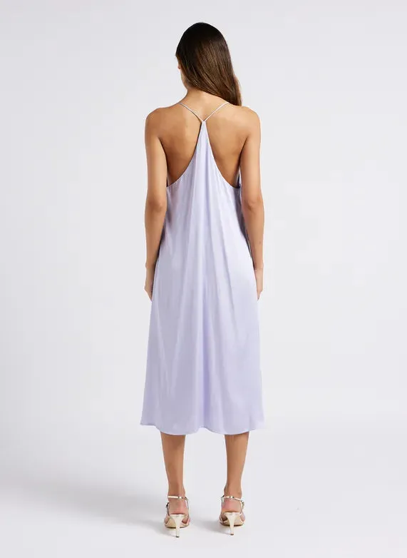 The Juni Satin Slip Dress - Lavender