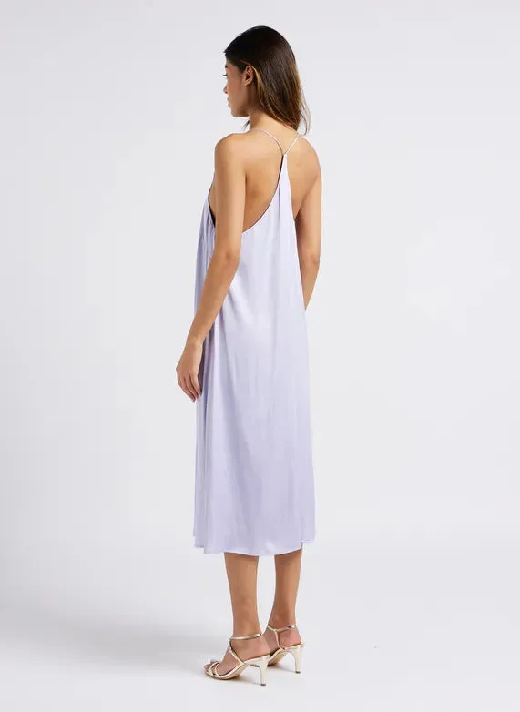 The Juni Satin Slip Dress - Lavender