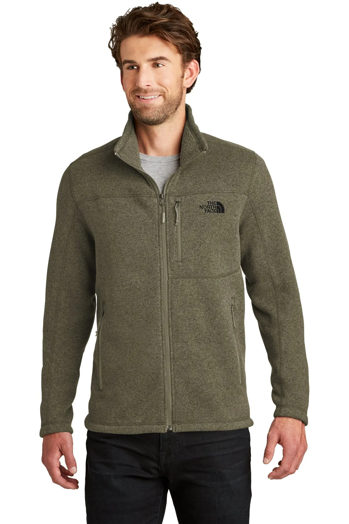 The North Face Sweater Fleece Jacket New Taupe Green Heather