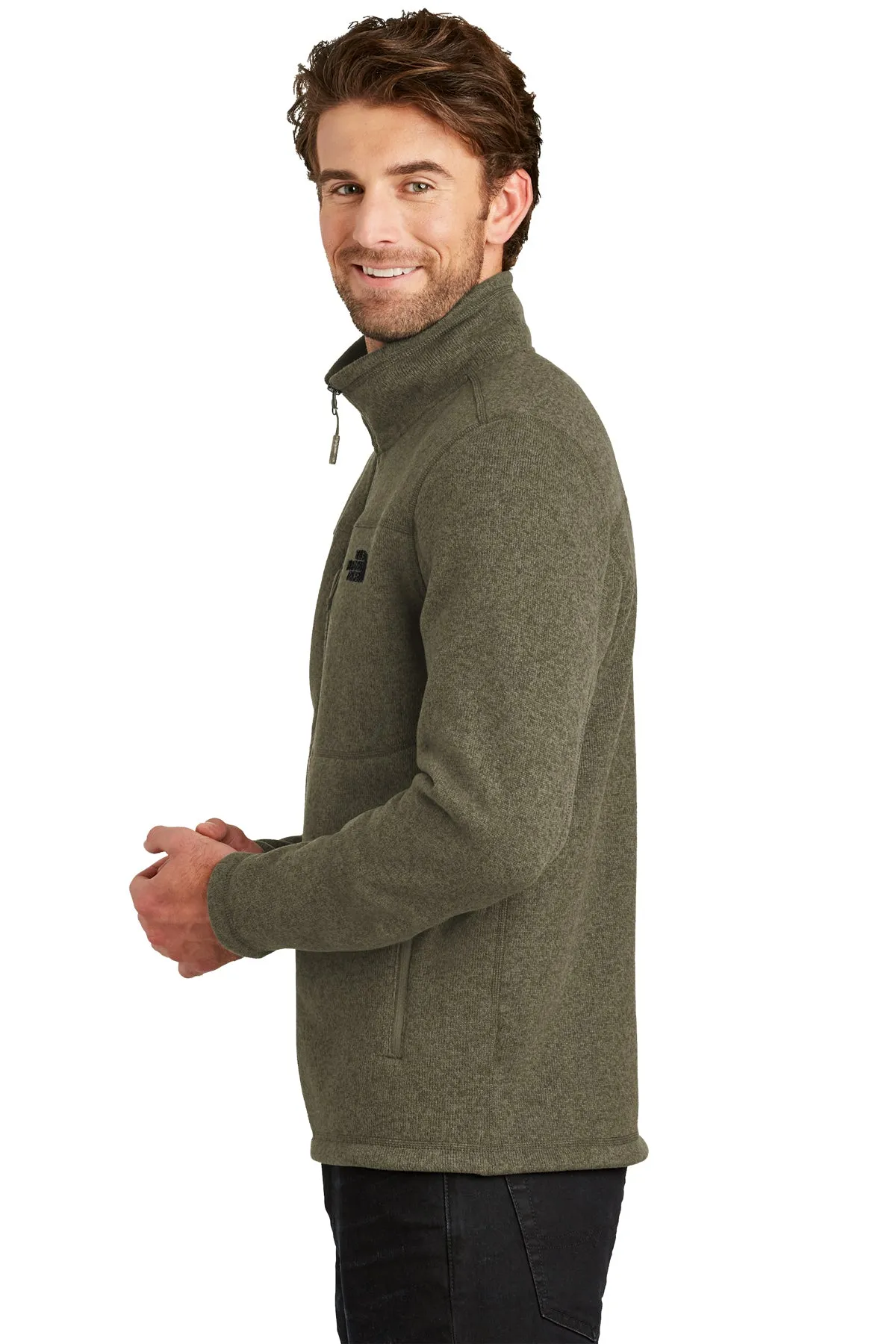 The North Face Sweater Fleece Jacket New Taupe Green Heather