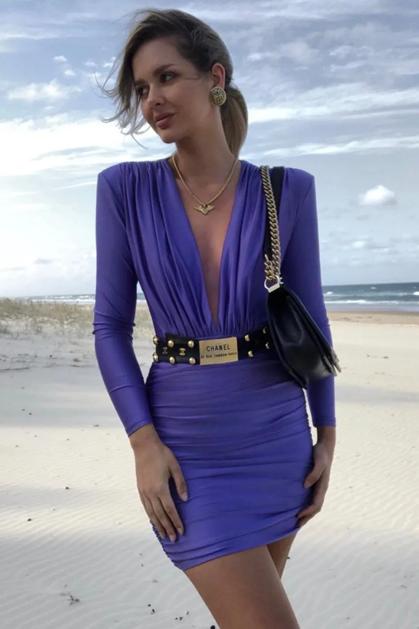 TIA PURPLE MINI DRESS