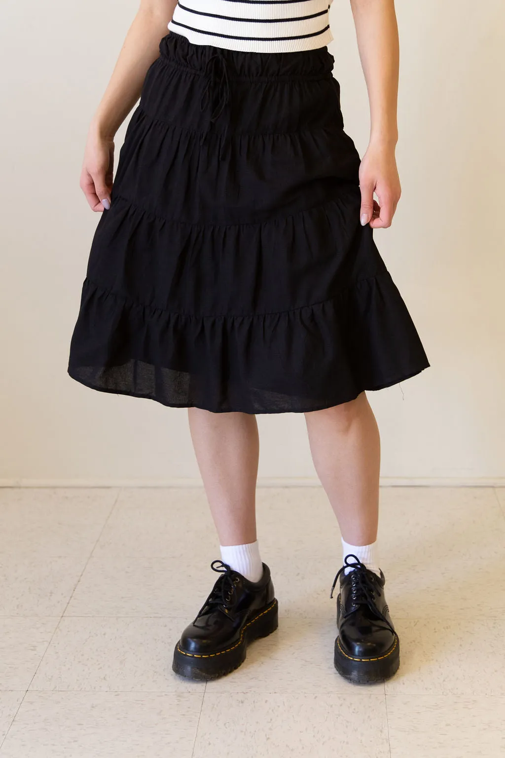 Tiered Midi Skirt