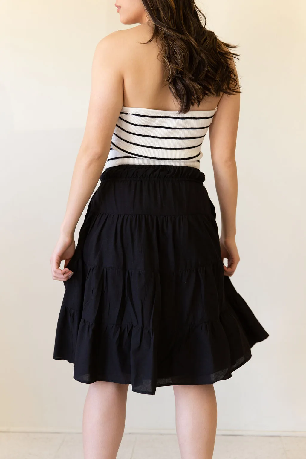 Tiered Midi Skirt