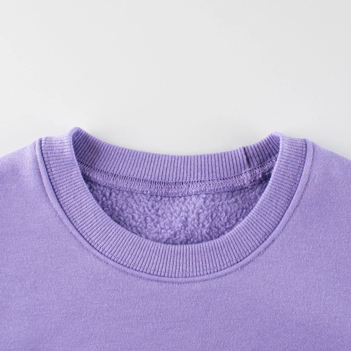 Toddler/Kid Girl's Purple Sweatshirt with Bear Print Deisgn