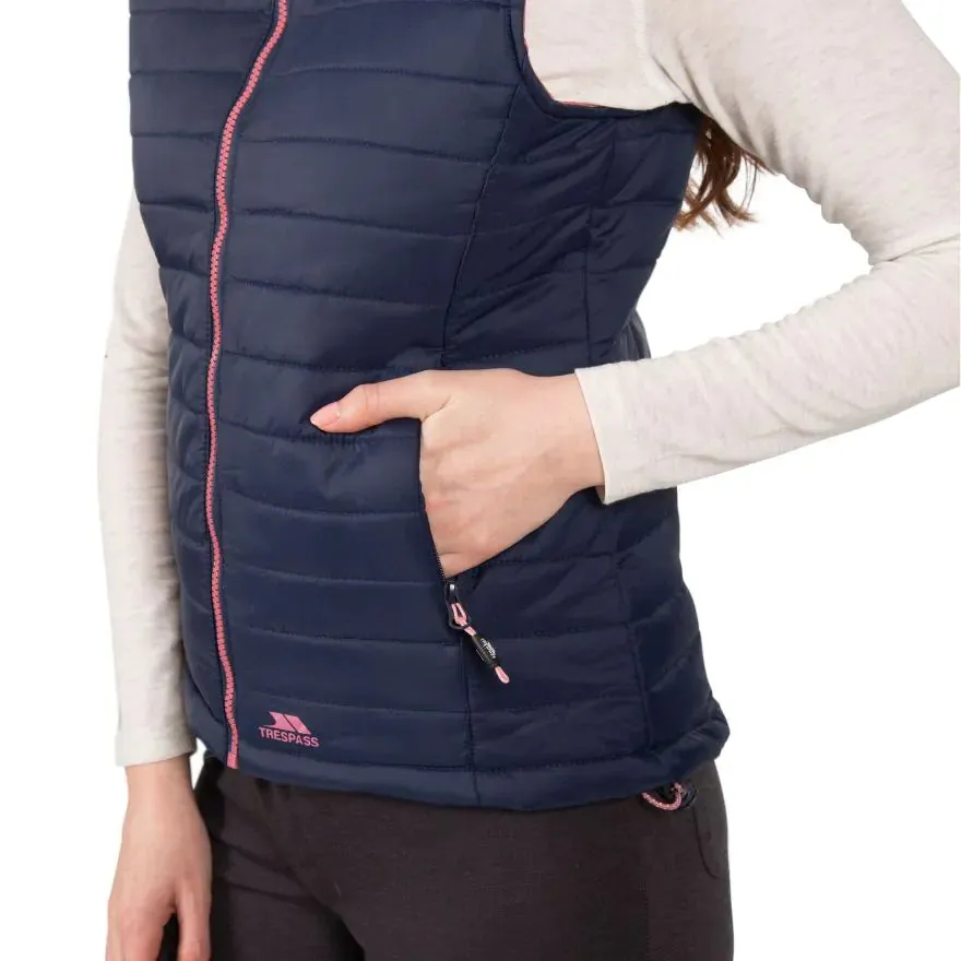 Trespass XXL Navy Rose Aretha Women's Hooded Padded Gilet