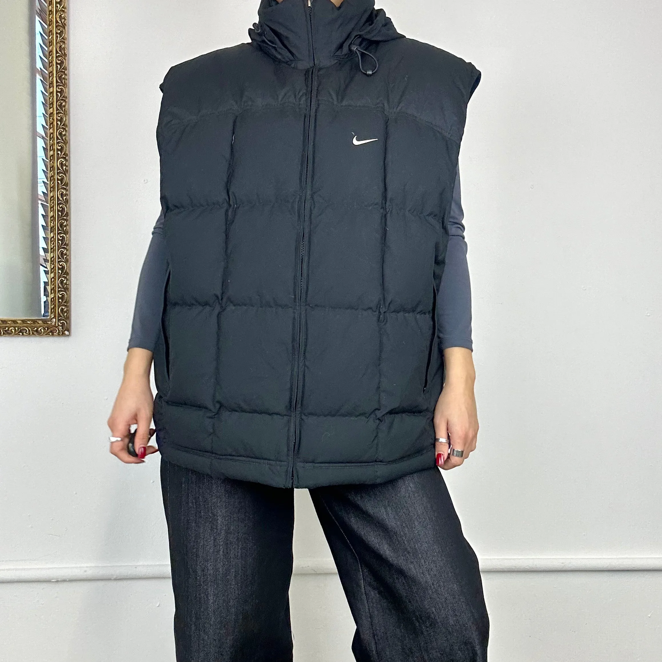 vintage nike puffer gilet