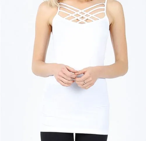 White Crisscross Cami