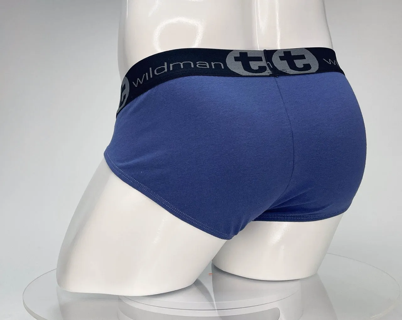 WildmanT Cotton Monster Cock Brief Dark Blue and Gray