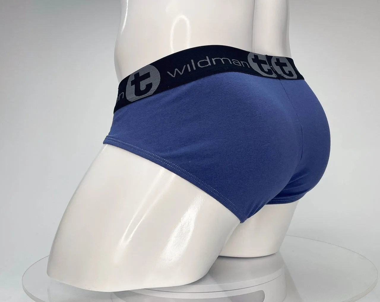 WildmanT Cotton Monster Cock Brief Dark Blue and Gray