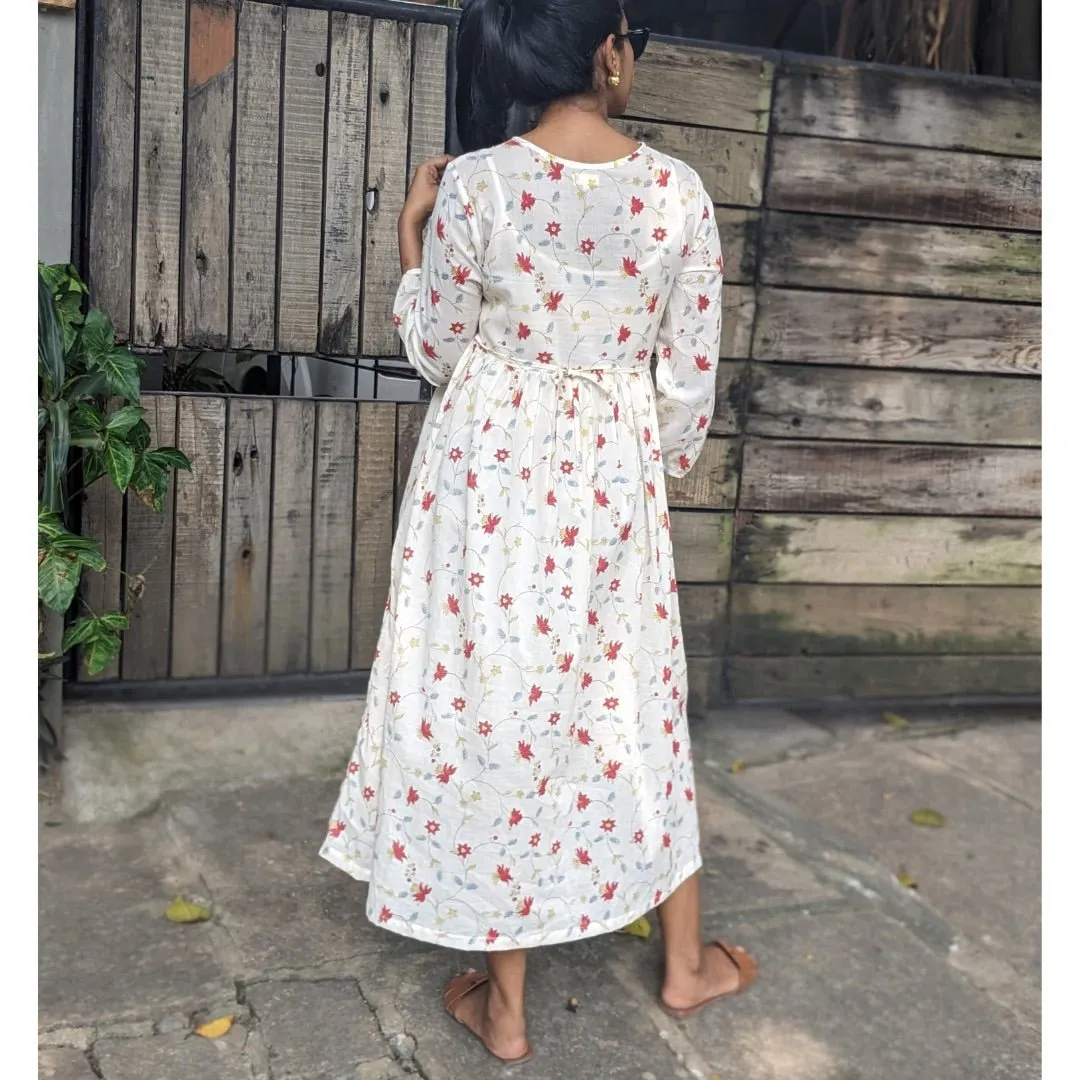 Women's Cotton Dress- Poppy Red